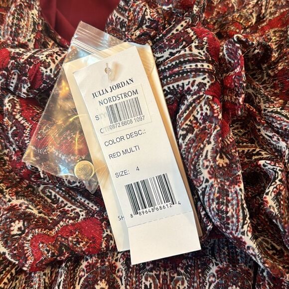 JULIA JORDAN
Ruffle Yoke Tie Neck Long Sleeve dress - Picture 2 of 3